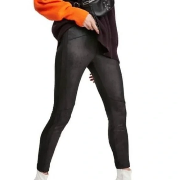 Free People Midnight Vegan Faux Suede Leggings - Picture 5 of 13